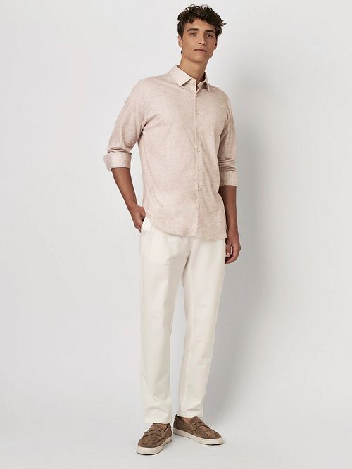 Desoto Skjorte Monokrom Beige Model / Voorkant