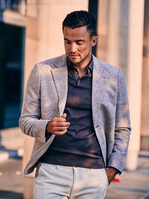 Suitable Knitted Blazer Unlined Beige Model / Voorkant