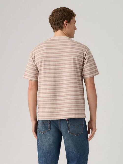 Levi's T-skjorte Stripes Vintage Kaki Model / Achterkant