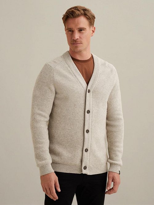 Vanguard Vest Wol Blend Beige Model / Voorkant