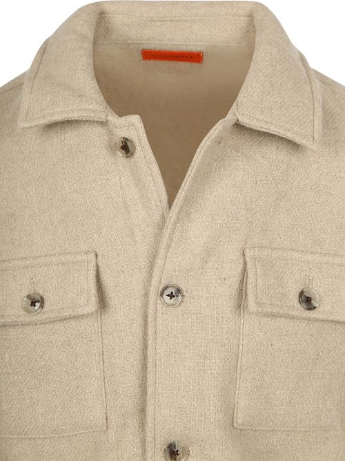 Suitable Overshirt Uldmiks Beige Product / Detail