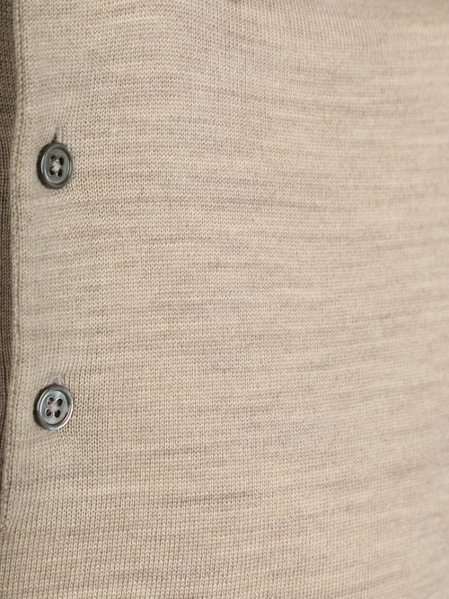Beżowa koszulka polo Suitable Rishi z wełny merynosów Product / Detail