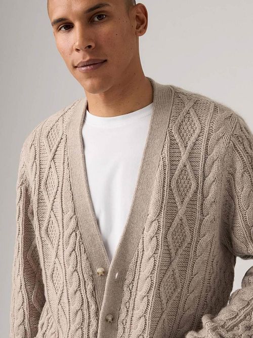 Levi's Original Valencia Kardigan Beige Model / Voorkant