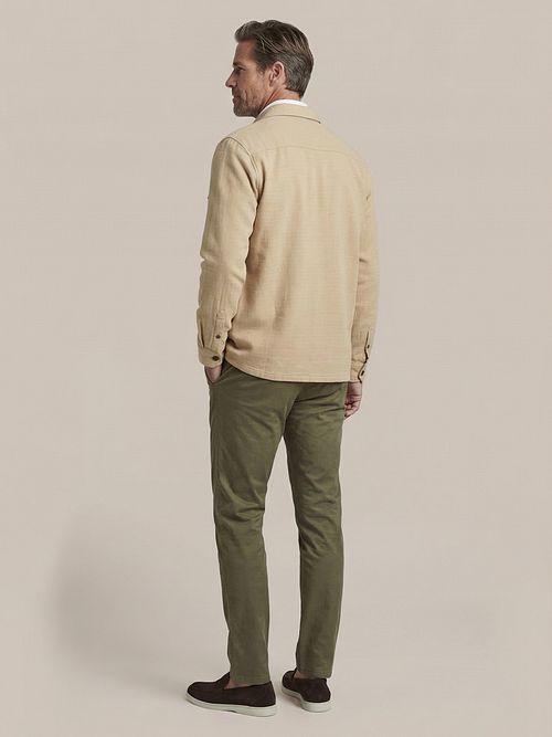 Overshirt Suitable Structure w kolorze beżowym Model / Achterkant