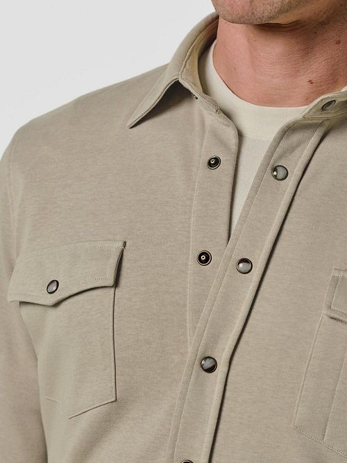 Koszula overshirt Profuomo Western w kolorze beżowym Model / Detail