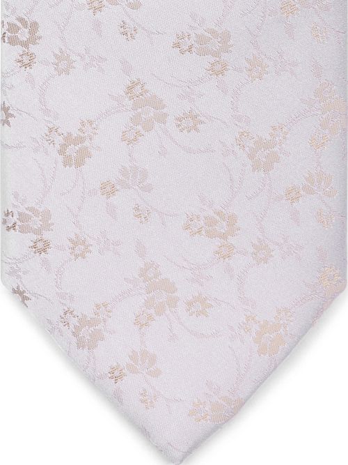 Jedwabny krawat Suitable z kwiatowym motywem w kolorze off-white Product / Detail