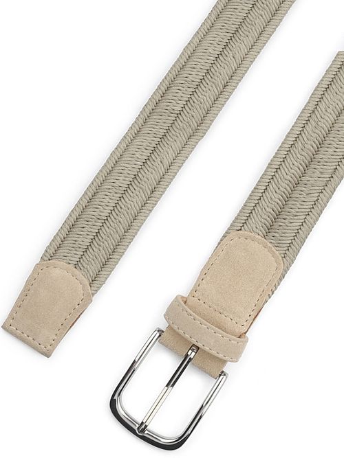 Profuomo woskowany pleciony pasek w kolorze khaki Product / Detail