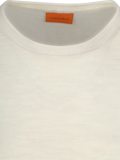 Sweter Suitable z wełny merynosów w kolorze ecru Product / Detail