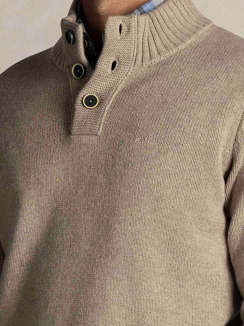 Sweter NZA Mocker Adan w kolorze beż Model / Detail