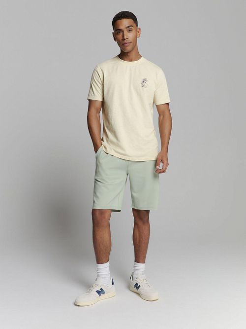 No-Excess T-Shirt Slub z nadrukiem w kolorze ecru Model / Voorkant