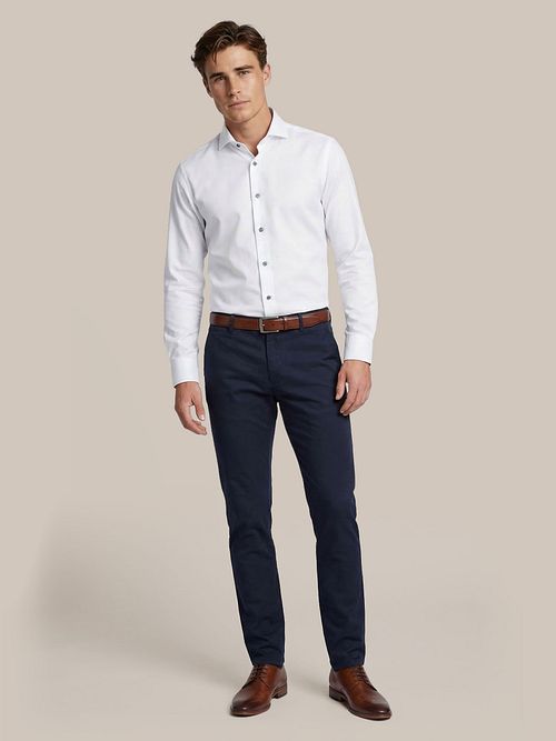 Suitable Melange Koszula Biała Model / Voorkant