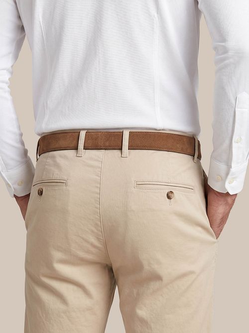 Suitable koszulka polo w kolorze białym Model / Detail
