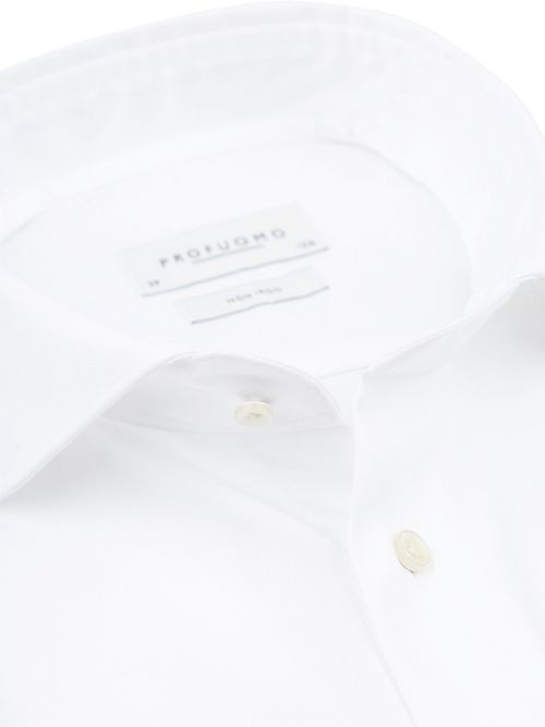 Camicia Profuomo in twill con maniche extra lunghe bianca Product / Detail