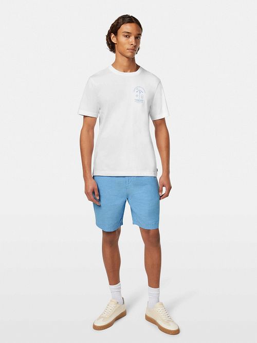T-Shirt con logo Scotch and Soda bianca Model / Voorkant