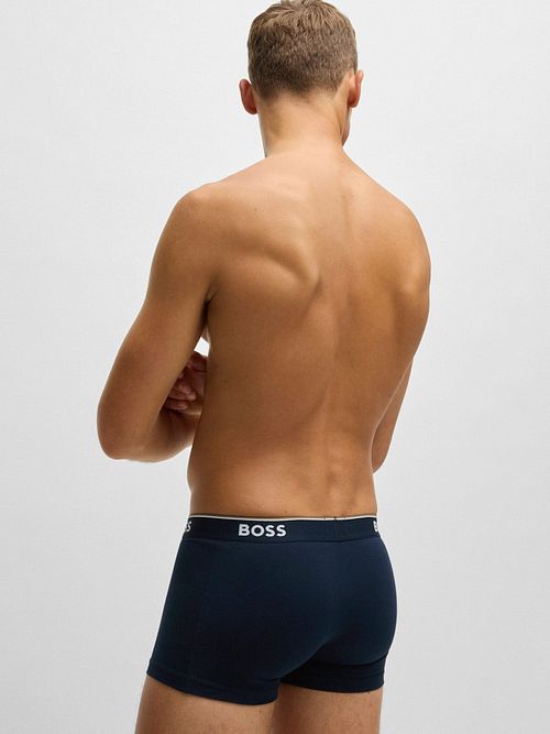 BOSS Korte Boksershorts Power 3-Pakk Mørkeblå 480 Model / Achterkant
