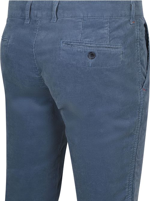 Passande Chino Plato Corduroy Blå Product / Detail