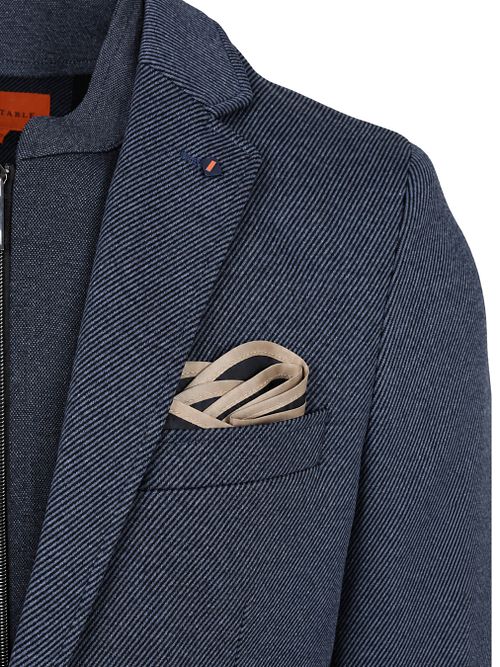 Suitable Colbert Lommer Twill Inlay Marineblå