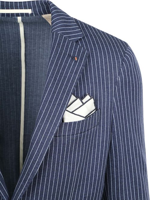 Suitable Blazer Mylo Pinstripe Marineblå Product / Detail
