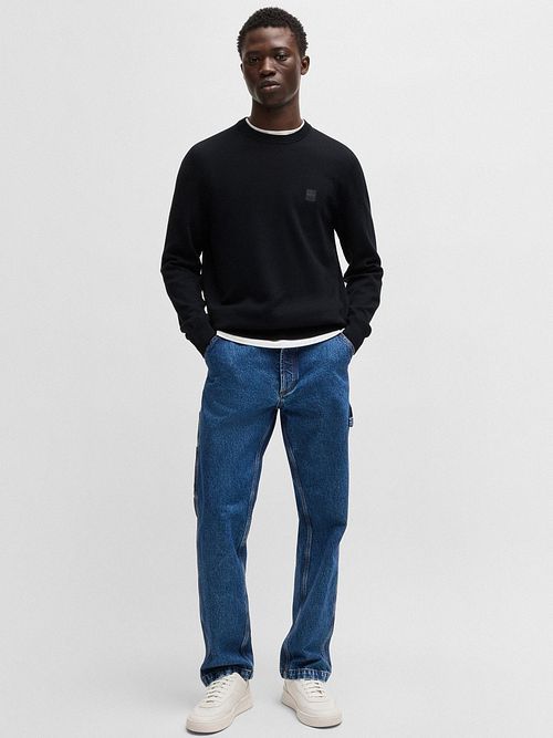 BOSS Genser Kanovano Navy Model / Voorkant