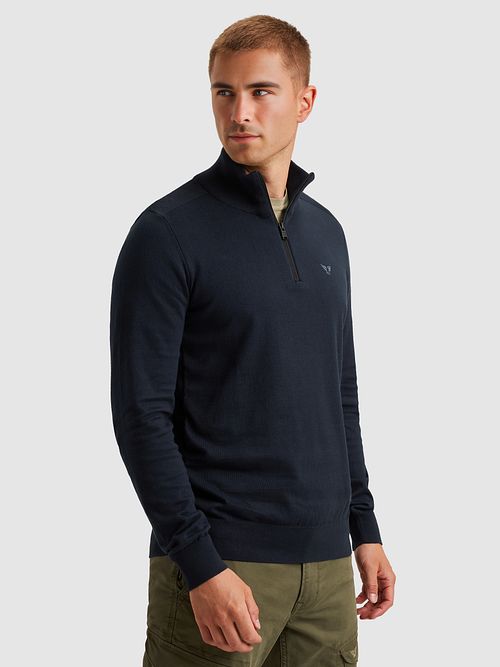 PME Legend Halv zip-genser Marineblå Model / Voorkant