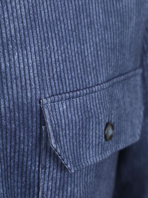 Desoto Overshirt Cord Optics Blauw Product / Detail