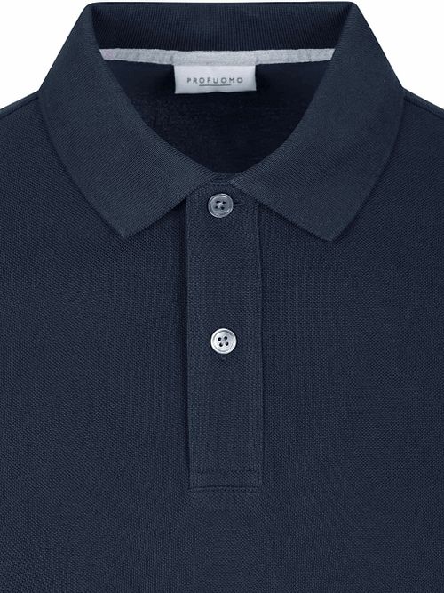 Profuomo Piqué Poloshirt Marinblå Product / Detail