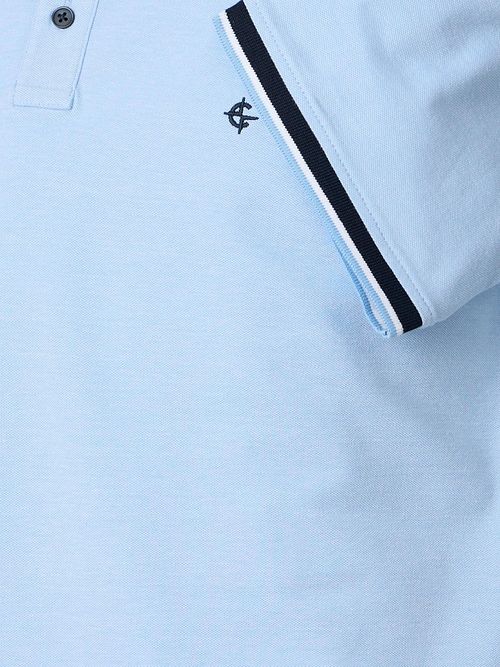 CASAMODA Polo Piqué Contrast Ljusblå Product / Detail