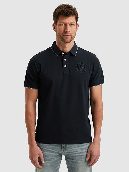 PME Legend Pikétröja med Logga i Navy Model / Voorkant
