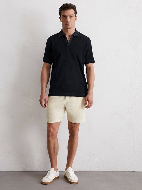 Marc O'Polo Pikétröja Riva Terry Cloth Marinblå Model / Voorkant