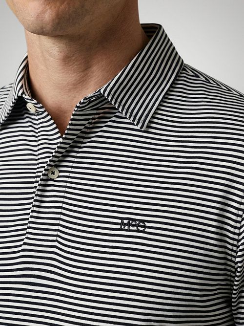 McGregor Jersey Polo Randig Marinblå Model / Detail