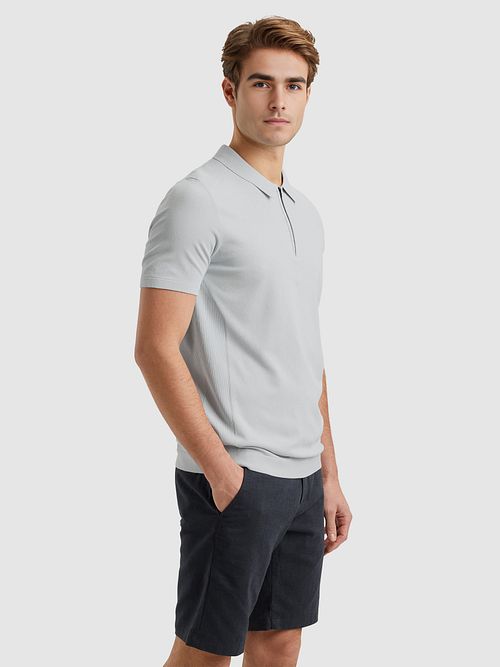 Vanguard Piké Half-Zip Ljusblå Model / Zijkant