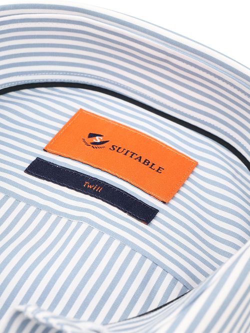 Suitable Twill Skjorta Randig Blå Product / Detail