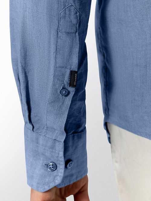 State Of Art Skjorta Linne Mellanblå Model / Detail