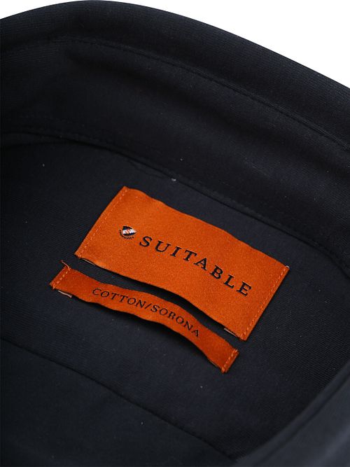 Suitable Shortsleeve Sorona Skjorte Marineblå