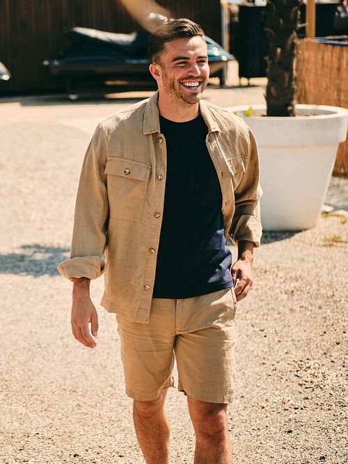 Passer T-skjorte Sonny Pocket Navy Model / Voorkant