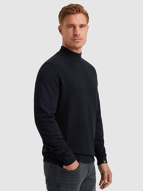 Vanguard Tröja Stickad Marinblå Model / Zijkant