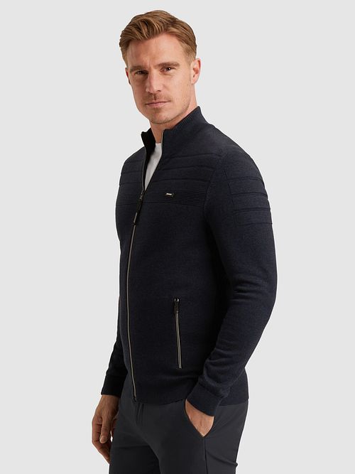 Vanguard Vest Bonded Mouline Marineblå Model / Voorkant