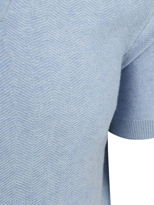 Suitable Knitted Polo Riva Harring Lyseblå Product / Detail