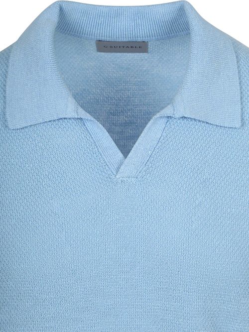 Suitable Polo Riva Bean Linen Cotton Lyseblå Product / Detail