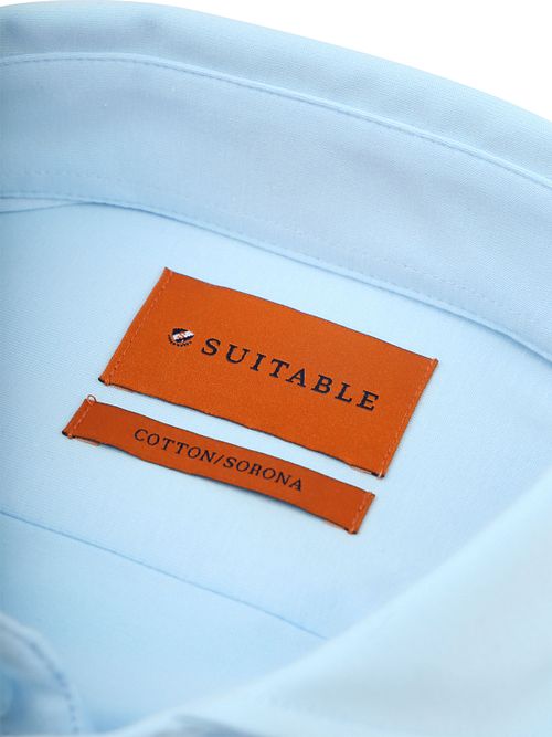 Suitable Shortsleeve Sorona Skjorte Lyseblå