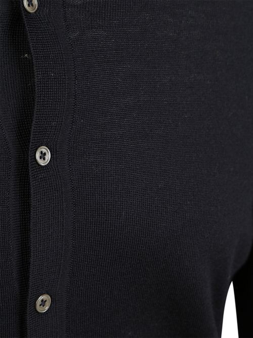 Suitable Cardigan Shirt Merino Marineblå Product / Detail