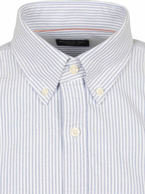 Steppin' Out Kortærmet Oxford-skjorte Yale Stribet Lyseblå Product / Detail