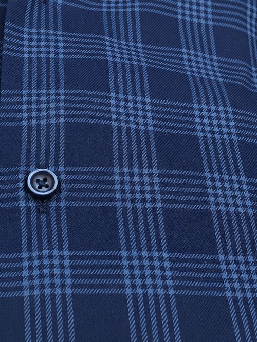 Olymp Smart Business Skjorte Ternet Mørkeblå Product / Detail