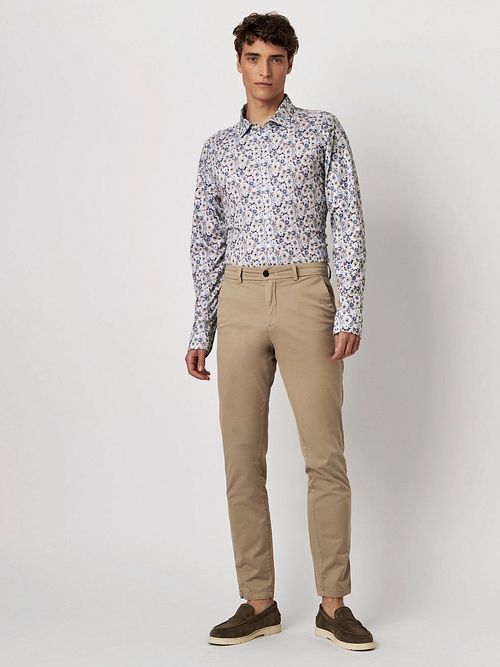 Desoto Skjorte Smooth Violets Blå Model / Voorkant