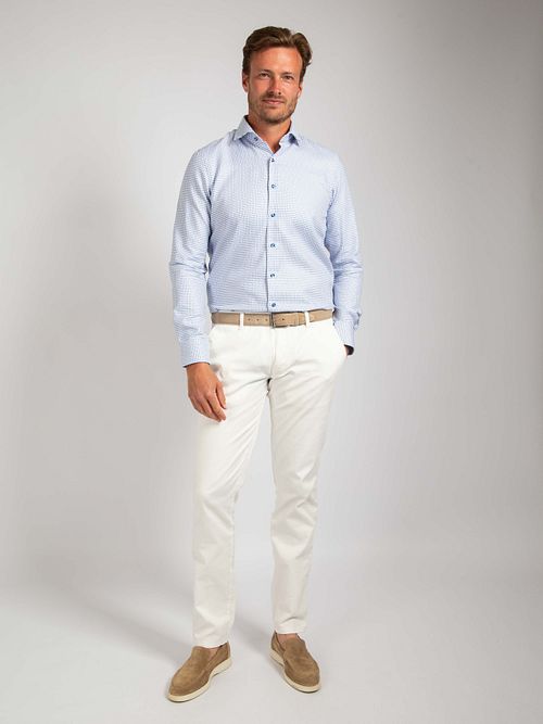 Suitable Skjorte med tern Blå Model / Voorkant