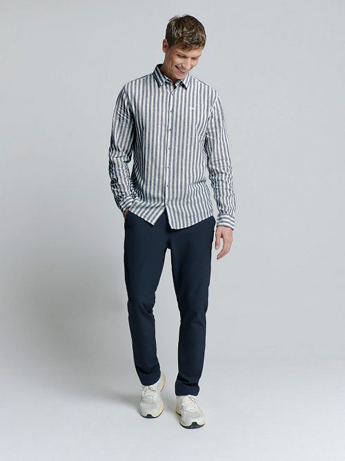 No Excess Skjorte Stripes Blå Model / Voorkant