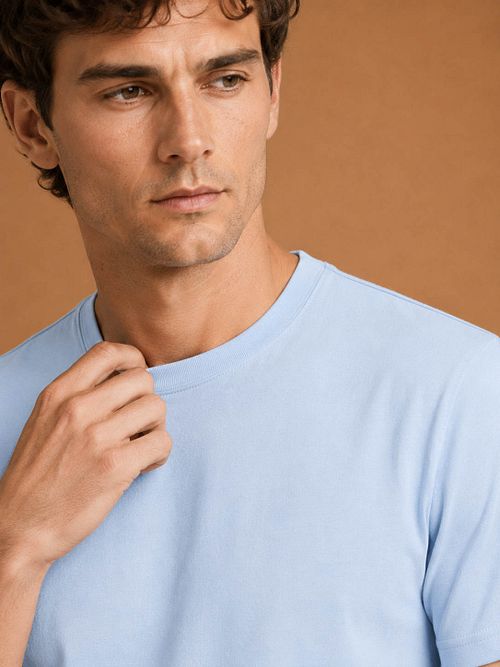 King Essentials The Steve T-Shirt Lyseblå Model / Detail