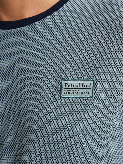 Petrol T-shirt i Ocean Blue Tealcrest Model / Detail