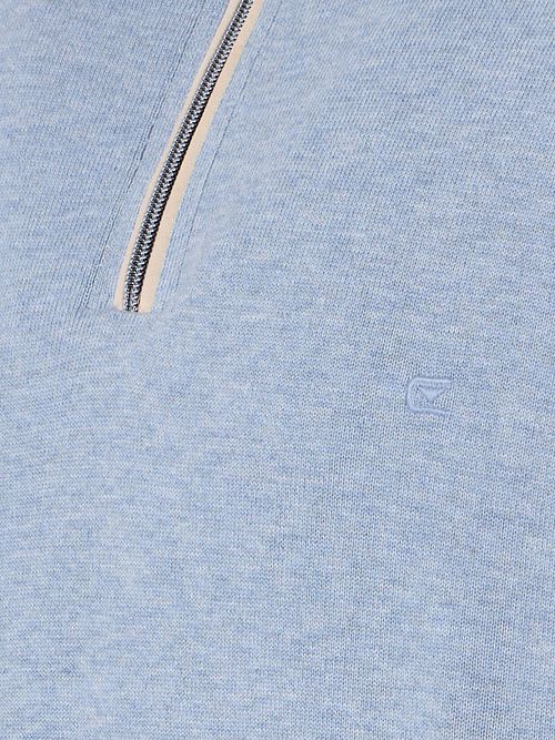 Casa Moda Halvzip Trøje Solid Lyseblå Product / Detail