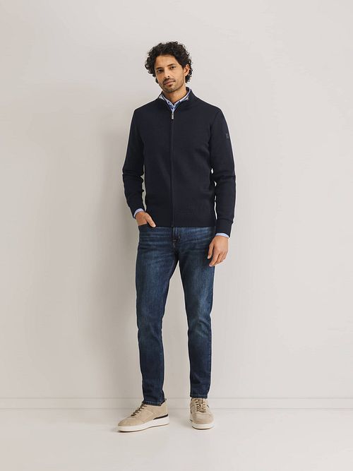 State Of Art Vest i uldblend, Navy Model / Voorkant